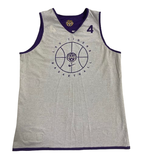Darius Days LSU Basketball Player Exclusive Reversible Practice Jersey (Size L)