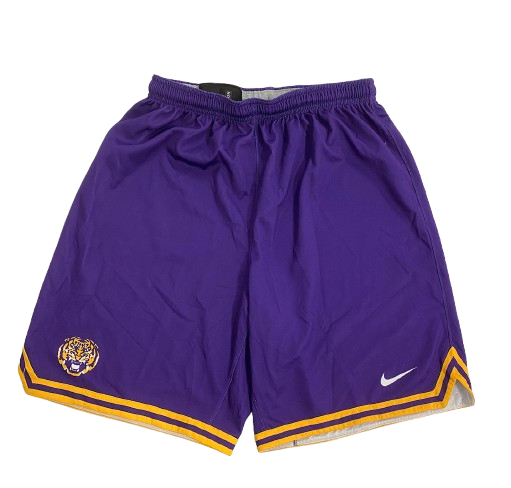Darius Days LSU Basketball Player Exclusive Practice Shorts (Size L)