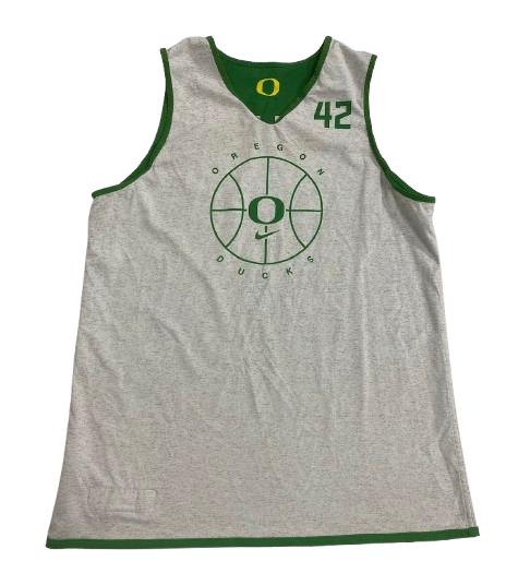 Jacob Young Oregon Basketball Player Exclusive Reversible Practice Jersey (Size L)