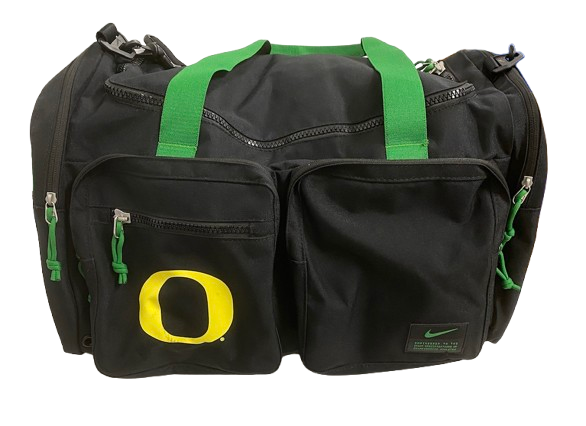 Jacob Young Oregon Basketball Player Exclusive Travel Duffel Bag with Player Travel Tag