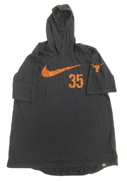 Jacob Young Texas Basketball Player Exclusive "Kevin Durant" Short Sleeve Performance Hoodie (Size L)