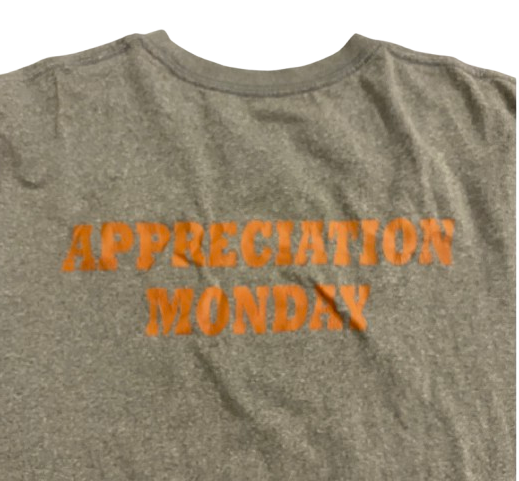 Jacob Young Texas Basketball Player Exclusive "APPRECIATION MONDAY" Workout Shirt (Size L)
