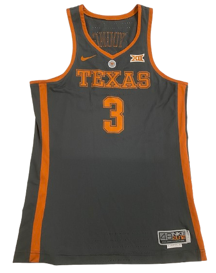 Jacob Young Texas Basketball 2017-2018 Game Worn Jersey (Size 48) - PHOTOMATCHED