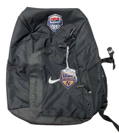 Canyon Barry Team USA Olympics Basketball Player Exclusive Travel Backpack with 50th Anniversary Player Travel Tag