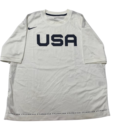 Canyon Barry Team USA Olympics Basketball Player Exclusive Pre-Game Warm-Up Shooting Shirt (Size L)