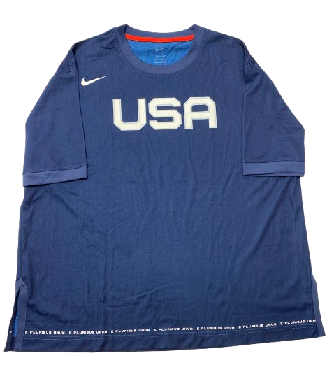 Canyon Barry Team USA Olympics Basketball Player Exclusive Pre-Game Warm-Up Shooting Shirt (Size XL)