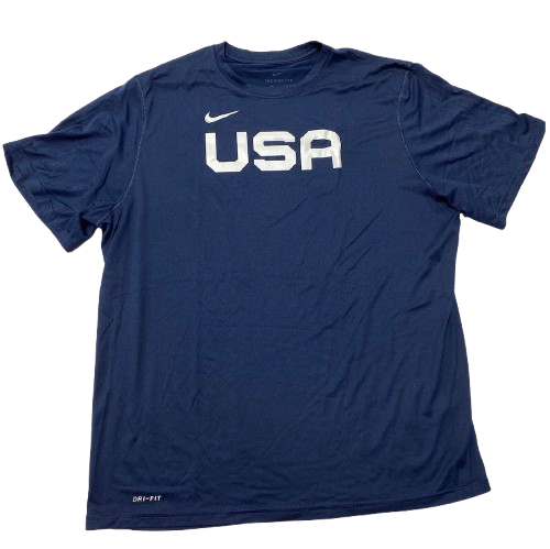Canyon Barry Team USA Olympics Basketball Player Exclusive Workout Shirt (Size XL)