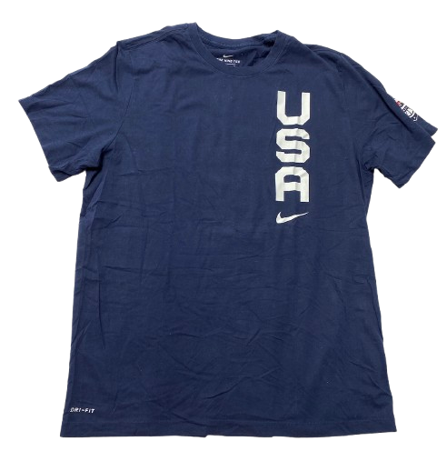 Canyon Barry Team USA Olympics Basketball Player Exclusive Workout Shirt (Size XL)