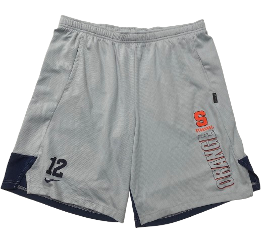Chaz Owens Syracuse Basketball Player Exclusive Workout Shorts with 