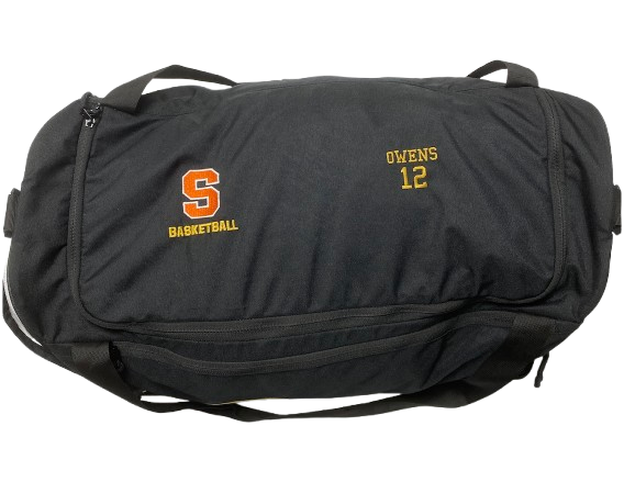 Chaz Owens Syracuse Basketball Player Exclusive "NIKE ELITE" Travel Duffel Bag with 