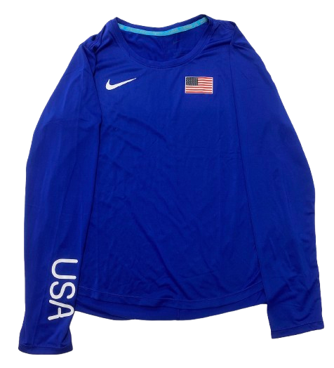Kendall Ellis Team USA Olympics Track & Field Exclusive Long Sleeve Shirt (Size M)