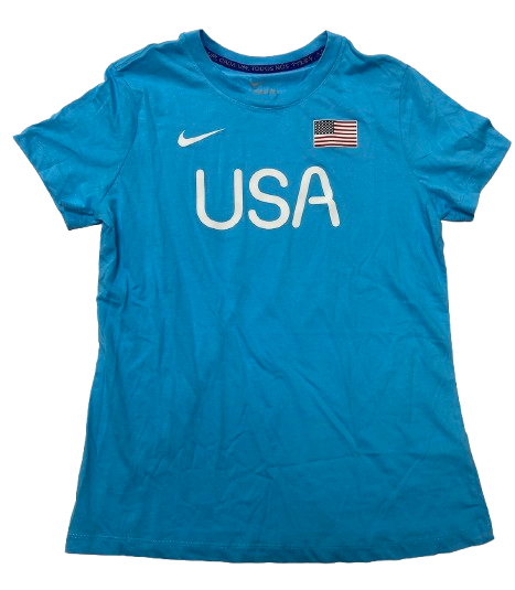 Kendall Ellis Team USA Olympics Track & Field Exclusive Workout Shirt (Size M)