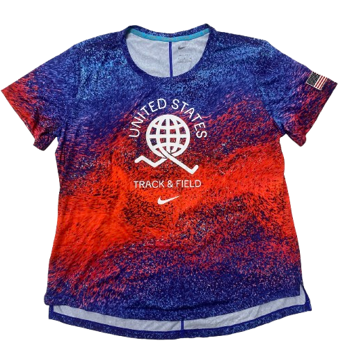 Kendall Ellis Team USA Olympics Track & Field Exclusive Workout Shirt (Size M)