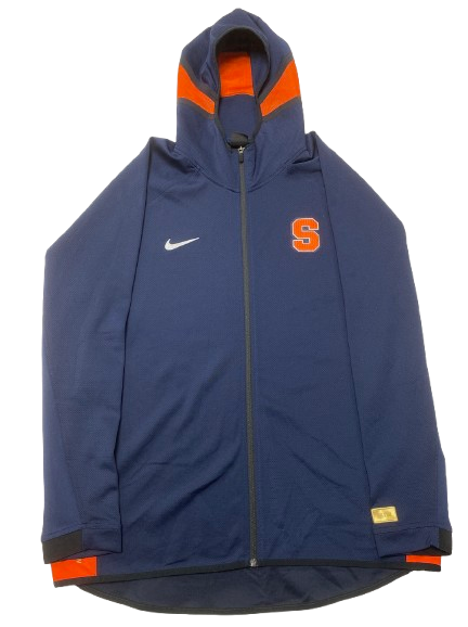 Chaz Owens Syracuse Basketball Player Exclusive Pre-Game Warm-Up Jacket with Gold Elite Tag (Size XL)