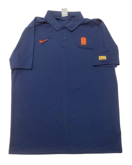 Chaz Owens Syracuse Basketball Team Issued Polo Shirt with Gold Elite Tag (Size L)