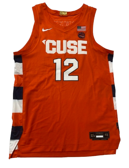 Chaz Owens Syracuse Basketball 2019-2020 Game Issued Jersey with Gold Elite Tag (Size 48)
