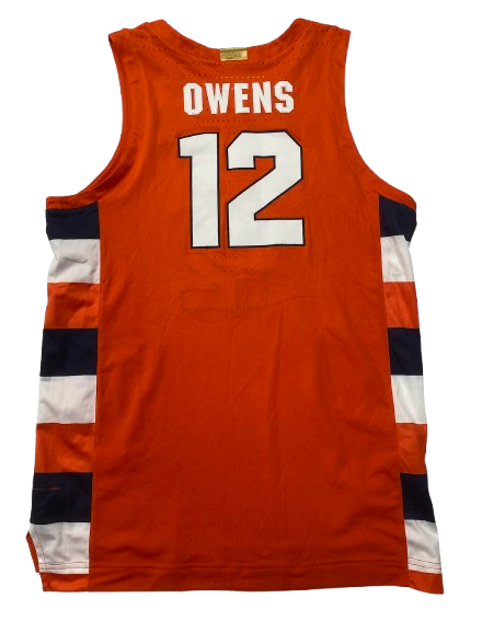 Chaz Owens Syracuse Basketball 2019-2020 Game Issued Jersey with Gold Elite Tag (Size 48)