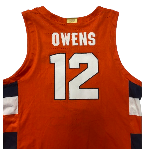 Chaz Owens Syracuse Basketball 2019-2020 Game Issued Jersey with Gold Elite Tag (Size 48)