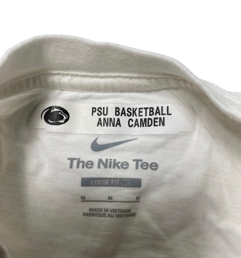 Anna Camden Penn State Basketball Team Issued Long Sleeve Shirt with Player Tag (Size M)