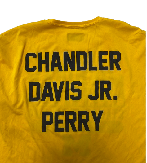 Jaelin Llewellyn Michigan Basketball Player Exclusive "MICHIGAN BASKETBALL STANDS WITH UVA" Pre-Game Warm-Up Long Sleeve Shooting Shirt (Size L)