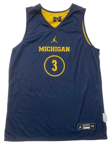 Jaelin Llewellyn Michigan Basketball Player Exclusive Reversible Practice Jersey (Size M)
