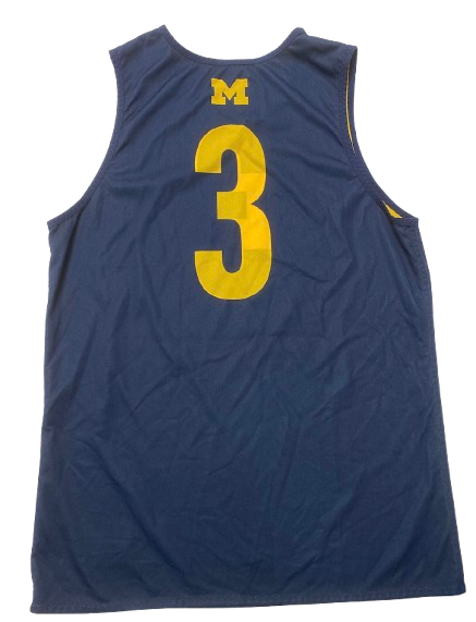 Jaelin Llewellyn Michigan Basketball Player Exclusive Reversible Practice Jersey (Size M)