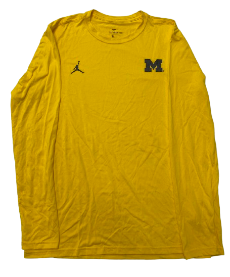 Jaelin Llewellyn Michigan Basketball Team Issued Long Sleeve Shirt (Size L)