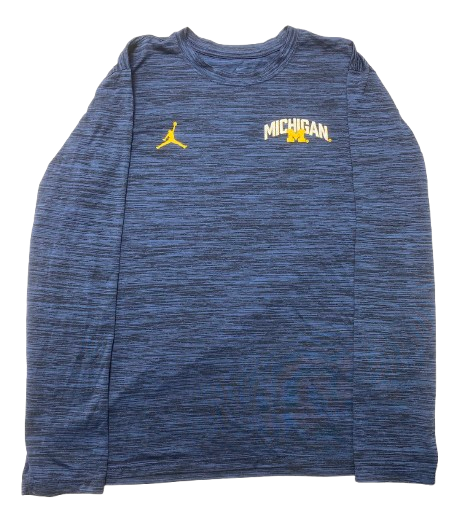 Jaelin Llewellyn Michigan Basketball Team Issued Long Sleeve Shirt (Size L)