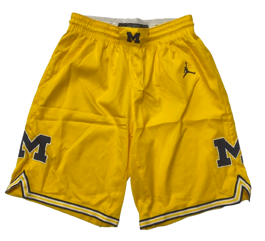 Jaelin Llewellyn Michigan Basketball Game Worn Shorts (Size 34)