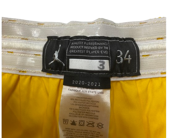 Jaelin Llewellyn Michigan Basketball Game Worn Shorts (Size 34)