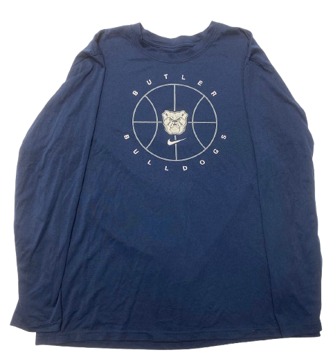 Bryce Nze Butler Basketball Team Issued Long Sleeve Shirt (Size XL)