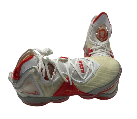 Eugene Brown III Ohio State Basketball Player Exclusive "LeBron 19" Shoes (Size 12.5)