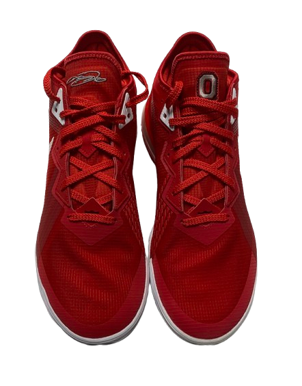 Eugene Brown III Ohio State Basketball Player Exclusive "LeBron 18 Low" Shoes (Size 12.5)