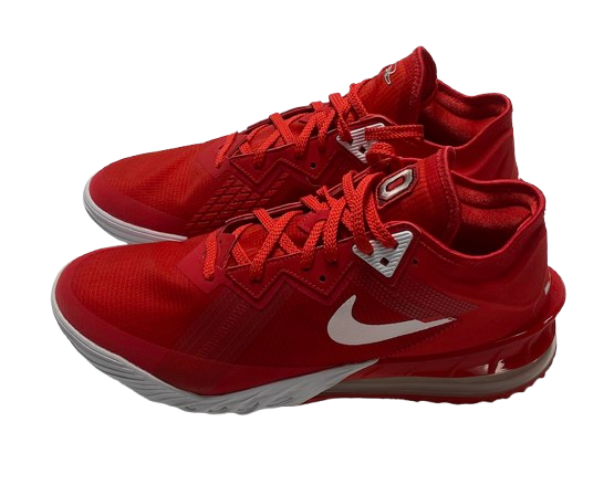 Eugene Brown III Ohio State Basketball Player Exclusive "LeBron 18 Low" Shoes (Size 12.5)