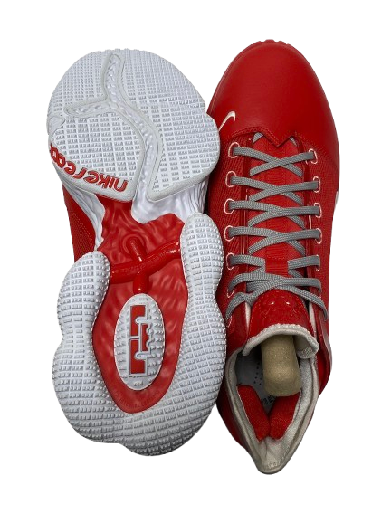 Eugene Brown III Ohio State Basketball Player Exclusive "LeBron 19 Low" Shoes (Size 12.5)