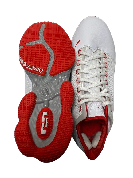 Eugene Brown III Ohio State Basketball Player Exclusive "LeBron 19 Low" Shoes (Size 12.5)