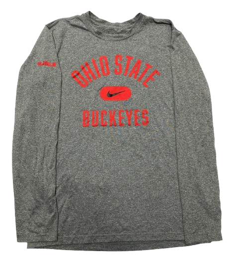 Eugene Brown III Ohio State Basketball Player Exclusive Long Sleeve Shirt with LeBron Logo (Size L)