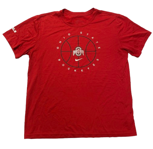 Eugene Brown III Ohio State Basketball Player Exclusive Workout Shirt with LeBron Logo (Size L)
