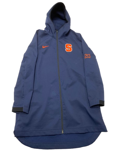 Robert Braswell IV Syracuse Basketball Player Exclusive Long Trench Jacket with 
