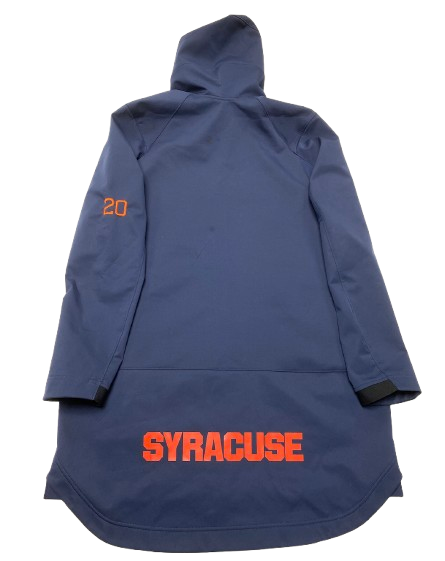 Robert Braswell IV Syracuse Basketball Player Exclusive Long Trench Jacket with 