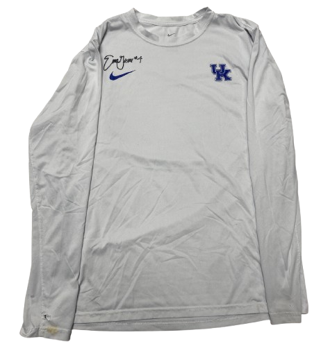 Emma Grome Kentucky Volleyball SIGNED Team Issued Practice Worn Long Sleeve Shirt (Size L)