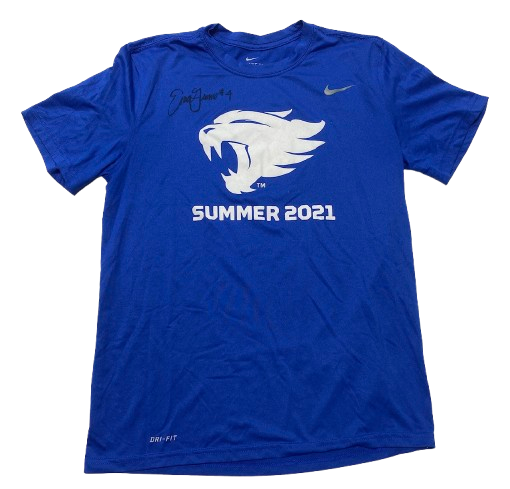 Emma Grome Kentucky Volleyball SIGNED Player Exclusive "Summer 2021 / Blue Collar" Workout Shirt (Size M)