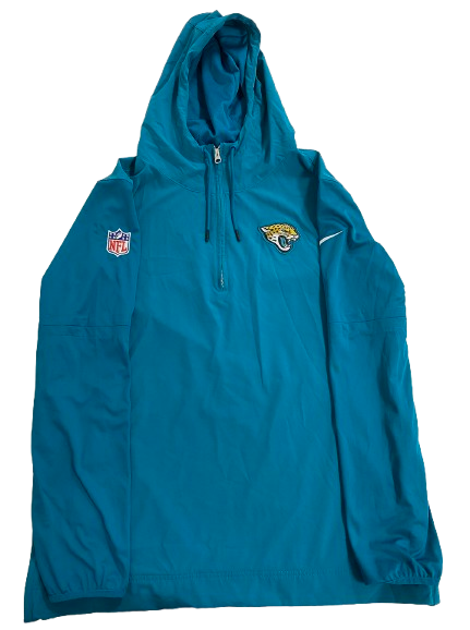 Keilan Robinson Jacksonville Jaguars Team Issued Quarter-Zip Jacket with Player Tag (Size L)