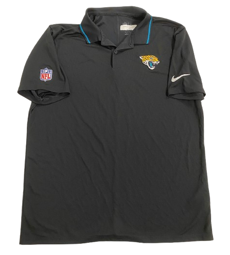Keilan Robinson Jacksonville Jaguars Team Issued Polo Shirt with Player Tag (Size L)