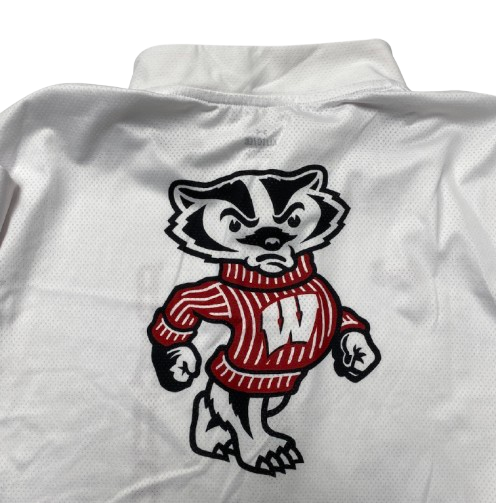 Carter Gilmore Wisconsin Basketball Player Exclusive Alternate Pre-Game Warm-Up Quarter-Zip Pullover (Size XL)