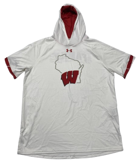 Carter Gilmore Wisconsin Basketball Player Exclusive 2023 "FAMILY" Pre-Game Warm-Up Short Sleeve Hoodie (Size XL)