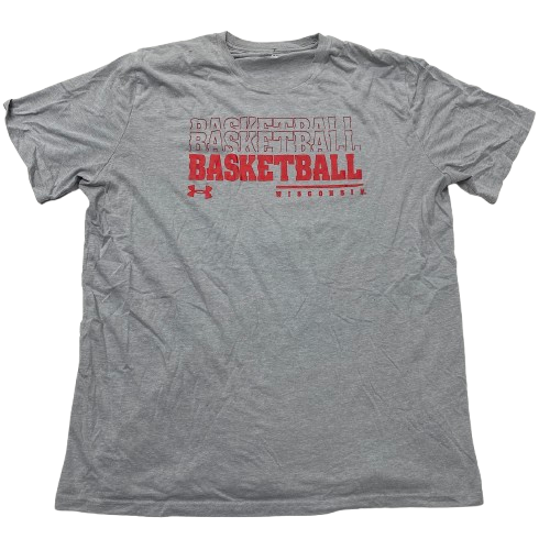 Carter Gilmore Wisconsin Basketball Player Exclusive Workout Shirt (Size XL)