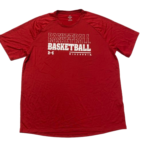 Carter Gilmore Wisconsin Basketball Player Exclusive Workout Shirt (Size XL)