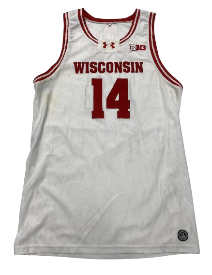 Carter Gilmore Wisconsin Basketball 2023 Game Worn Jersey (Size XL)