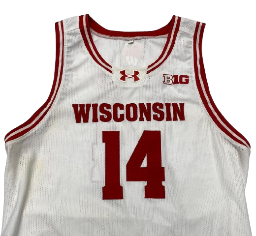 Carter Gilmore Wisconsin Basketball 2023 Game Worn Jersey (Size XL)